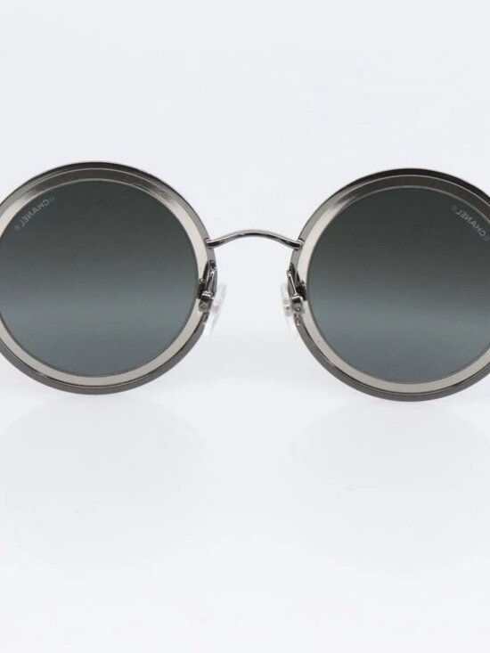 CHANEL Sunglasses metal Black CC Auth 166249V main image 8